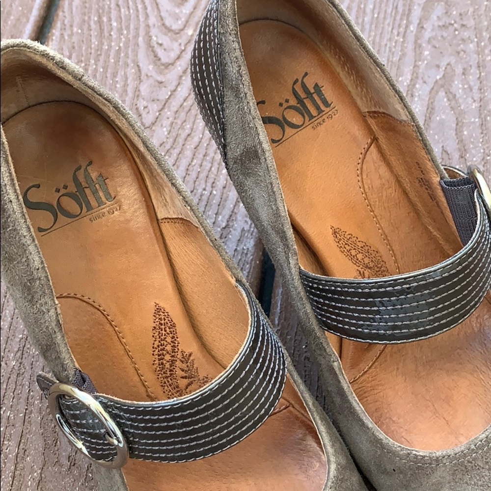 SOFFT gray suede women’s heels 6.5 NEW - Picture 7 of 8